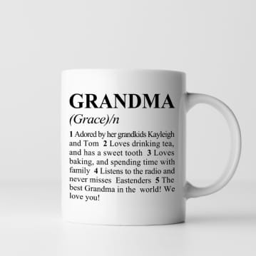 Personalised Dictionary Granny Mug