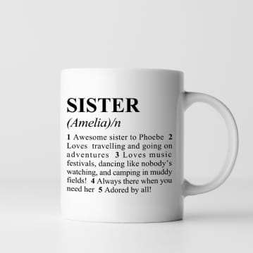 personalised sister mug