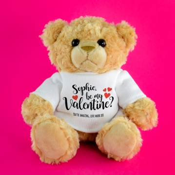 Personalised Be My Valentine Teddy Bear