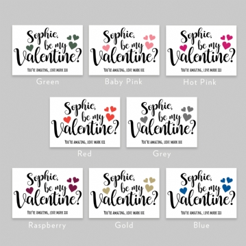 Personalised Be My Valentine Teddy Bear