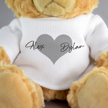 Personalised Love Heart Teddy Bear