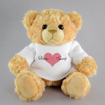 Personalised Love Heart Teddy Bear