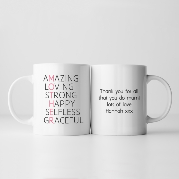 Personalised Mother Acronym Mug