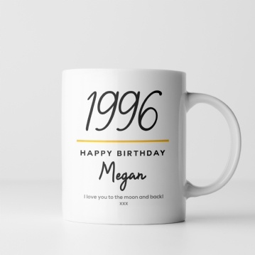 Classy 30th Birthday Year Personalised Mug
