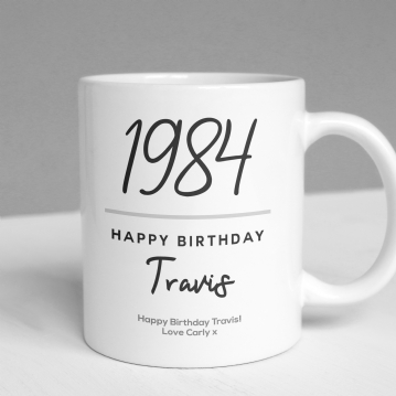 Classy 40th Birthday Year Personalised Mug