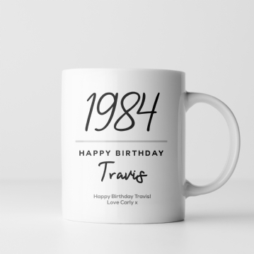 Classy 40th Birthday Year Personalised Mug
