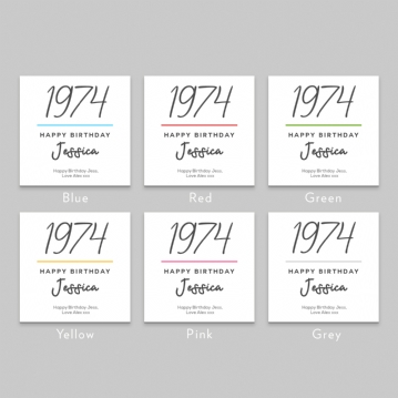 Classy 50th Birthday Year Personalised Mug