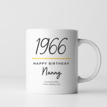 Classy 60th Birthday Year Personalised Mug