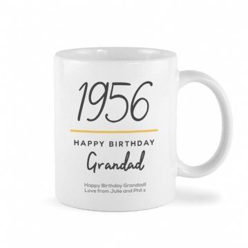 Classy 70th Birthday Year Personalised Mug