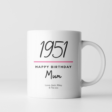 Personalised Classy Special Birthday Year Mug