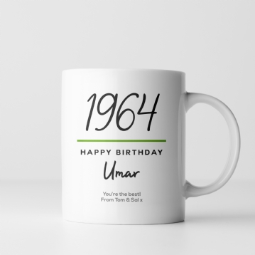 Personalised Classy Special Birthday Year Mug
