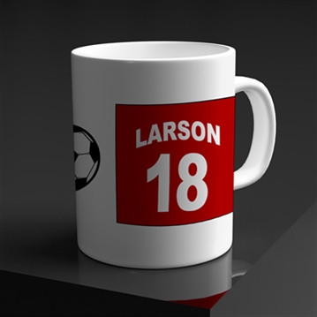 Personalised Football Shirt Strip Mug