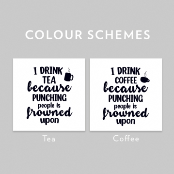 Punching People is Frowned Upon Funny Mugs