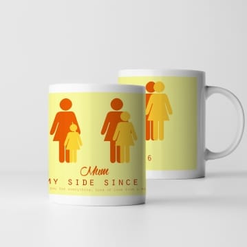 Personalised Mum by My Side Mug 