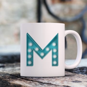 Personalised Carnival Letter Light Mug