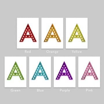 Personalised Carnival Letter Light Mug