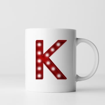 Personalised Carnival Letter Light Mug