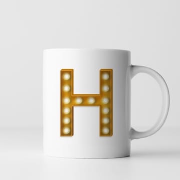 Personalised Carnival Letter Light Mug