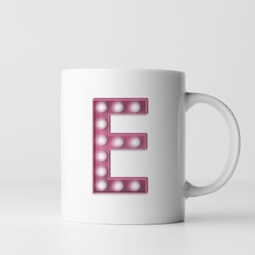 Personalised Carnival Letter Light Mug