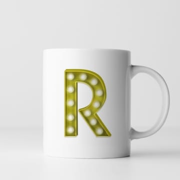 Personalised Carnival Letter Light Mug