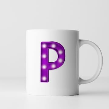 Personalised Carnival Letter Light Mug