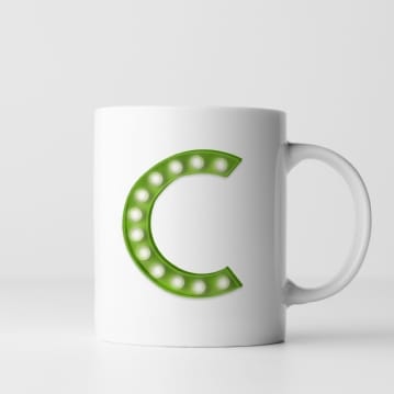 Personalised Carnival Letter Light Mug