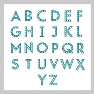 Personalised Carnival Letter Light Mug