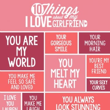 Personalised 10 Things I Love About My GF Mug Find Me A Gift
