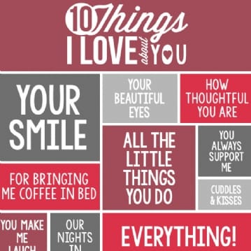 Personalised 10 Things I Love About You Mug