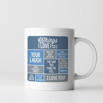 Personalised 10 Things I Love About You Mug