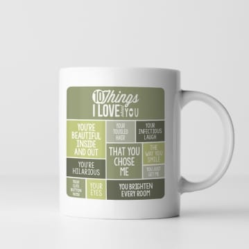 Personalised 10 Things I Love About You Mug