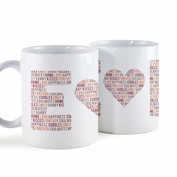 Personalised Couples Letter Mug