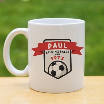 Personalised "Talking Balls" Football Year Mug