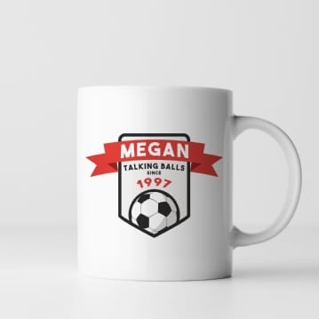 Personalised "Talking Balls" Football Year Mug
