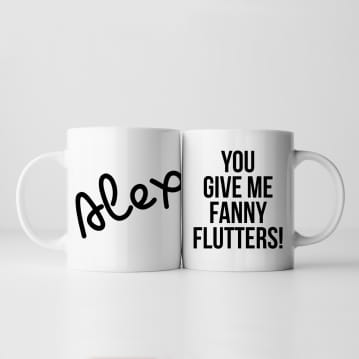 Personalised You Give Me Flutters! Mug