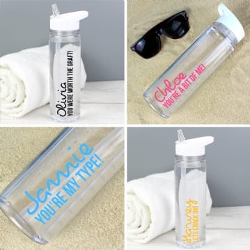 Personalised Love Catch Phrase Water Bottles