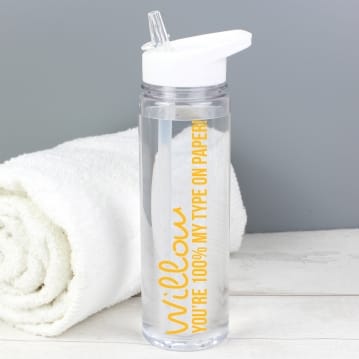 Personalised Love Catch Phrase Water Bottles