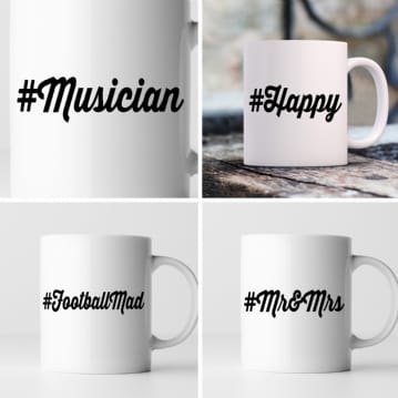 Personalised Hashtag Mug