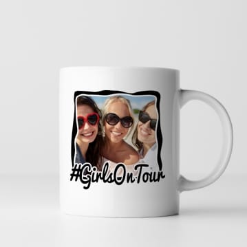 Personalised Hashtag Photo Mug