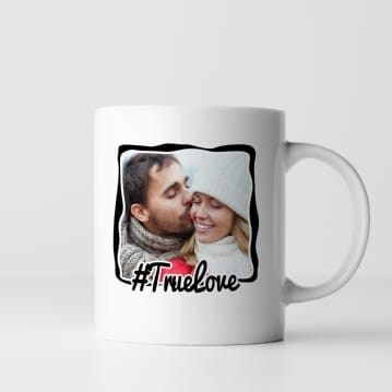 Personalised Hashtag Photo Mug