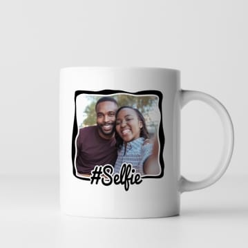 Personalised Hashtag Photo Mug