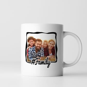 Personalised Hashtag Photo Mug
