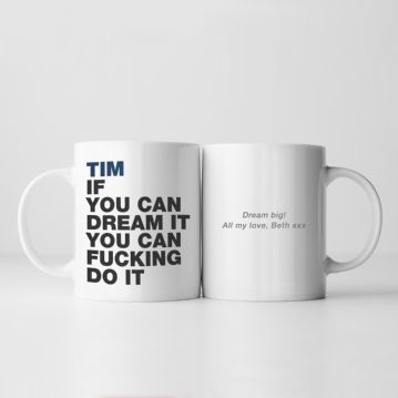 Personalised Swearing Motivational Mugs