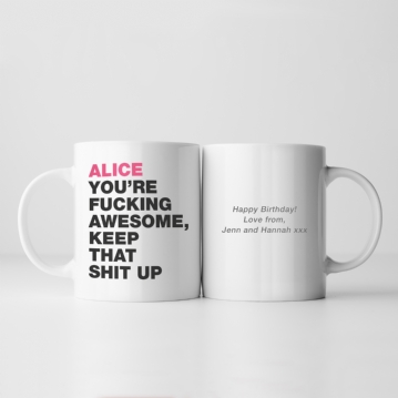 Personalised Swearing Motivational Mugs