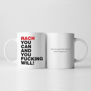 Personalised Swearing Motivational Mugs