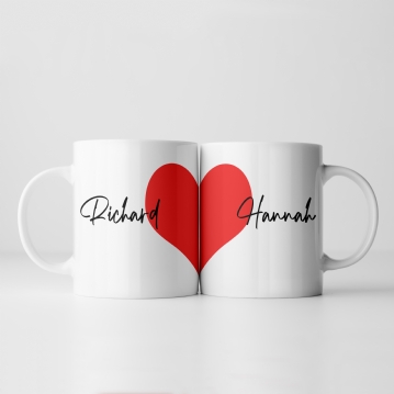 Personalised Love Heart Mug