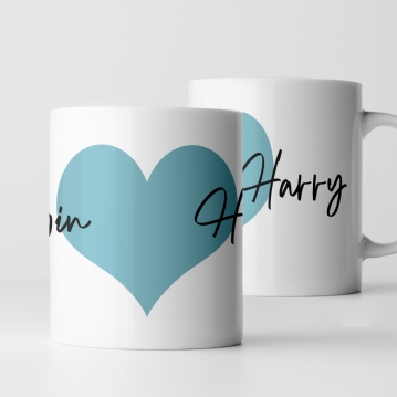 Personalised Love Heart Mug