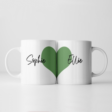 Personalised Love Heart Mug