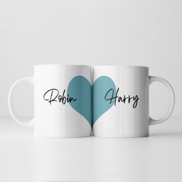 Personalised Love Heart Mug