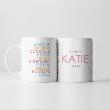 Personalised Likes Mug